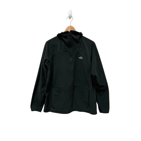 NWT The‎ North Face 1/4 Zip Fleece Pullover Pocket Front Black Women’s Size XL - Picture 1 of 7